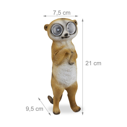 Garden figure Meerkat with sun eyes