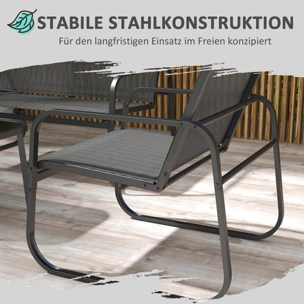 Outdoor Garden Furniture Set - 4 Piece Mesh Patio Seating