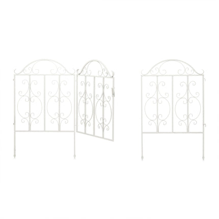 Garden gate in white, 3 parts