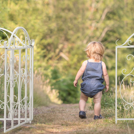 Garden gate in white, 3 parts