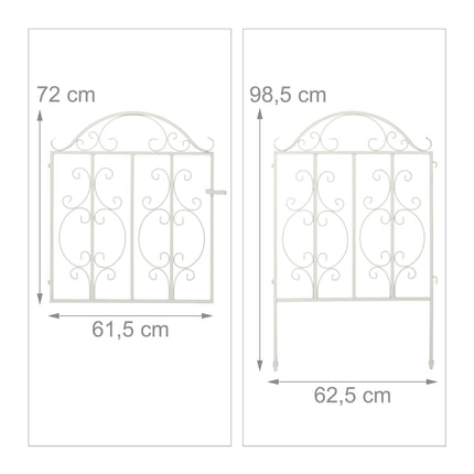Garden gate in white, 3 parts