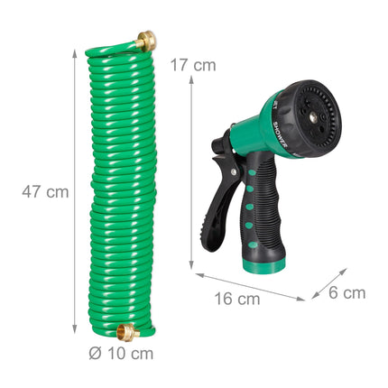 Garden hose with spray gun 10 m