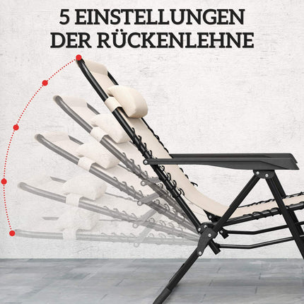 Folding outdoor chair, 3-part with cushions and table