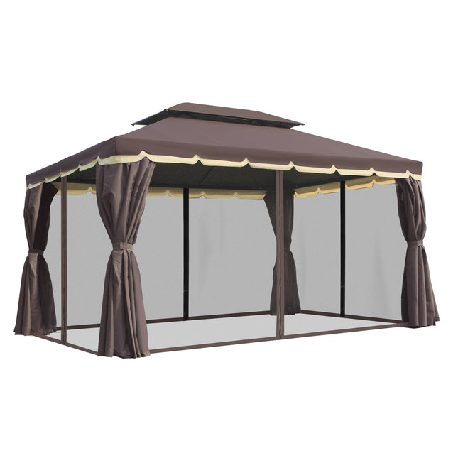 Weatherproof garden tent, 4 sides, mosquito net, 390x290x280 cm