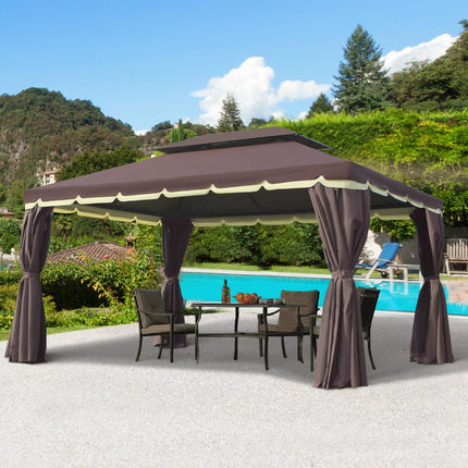 Weatherproof garden tent, 4 sides, mosquito net, 390x290x280 cm