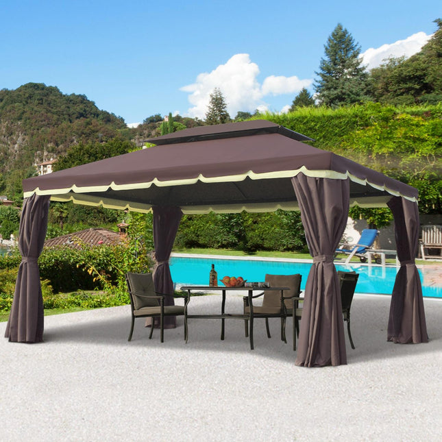 Weatherproof garden tent, 4 sides, mosquito net, 390x290x280 cm