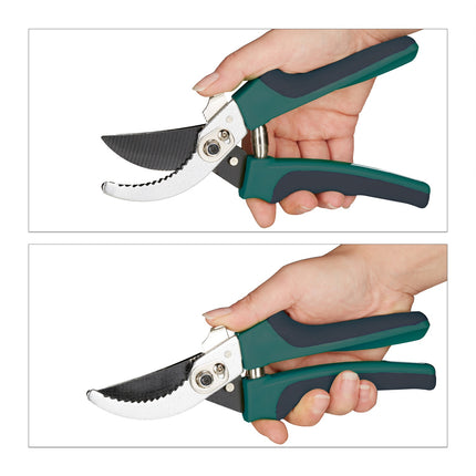 Garden scissors Bypass in black-green