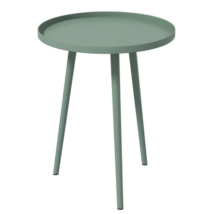 Round weatherproof garden table in steel - Ø40x50H cm, Green