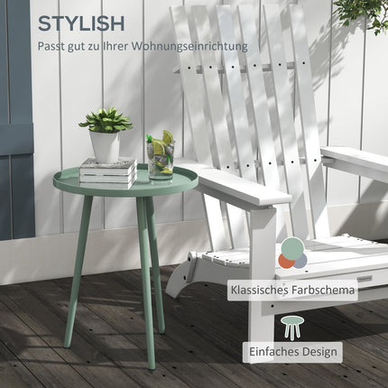 Round weatherproof garden table in steel - Ø40x50H cm, Green