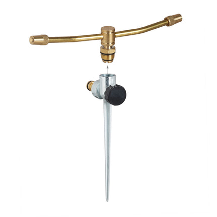 Garden sprinklers with ground anchors