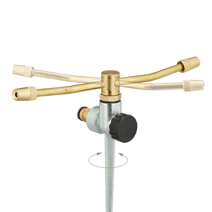 Garden sprinklers with ground anchors