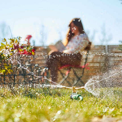 Garden sprinklers with ground anchors