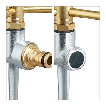 Garden sprinklers with ground anchors