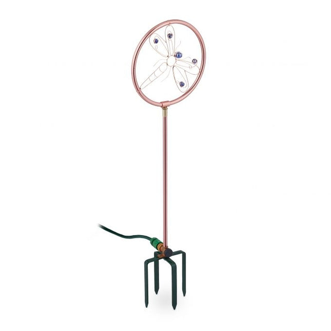 Garden sprinkler with dragonfly