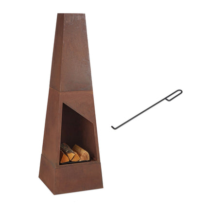 Garden stove in corten steel