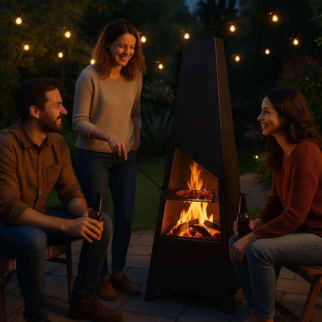 Garden stove with grill function