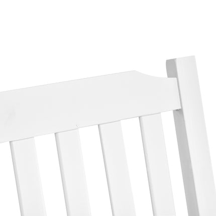 Garden swing bench for 2, solid wood, white, 117x69x60cm