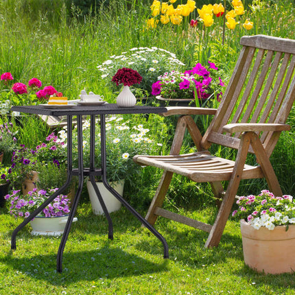 Garden table in black rattan look
