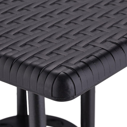 Garden table in black rattan look