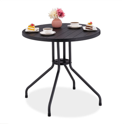 Garden table in black wood look