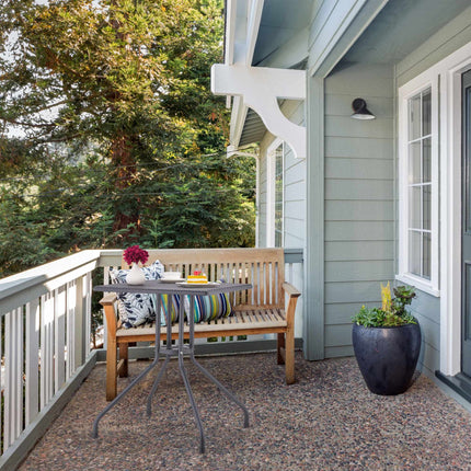 Garden table in gray rattan look