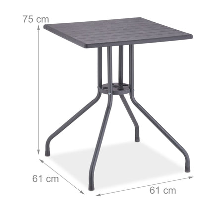 Garden table in gray wood look