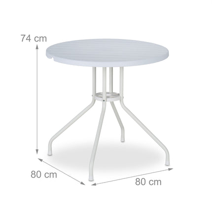 Garden table in white wood look