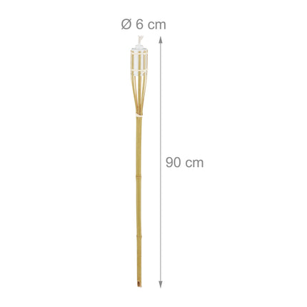 Garden torch bamboo set of 10