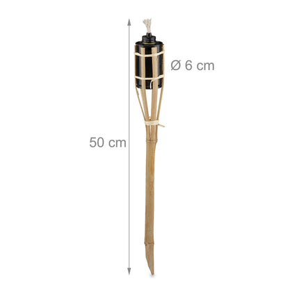 Garden torches 50cm set of 18
