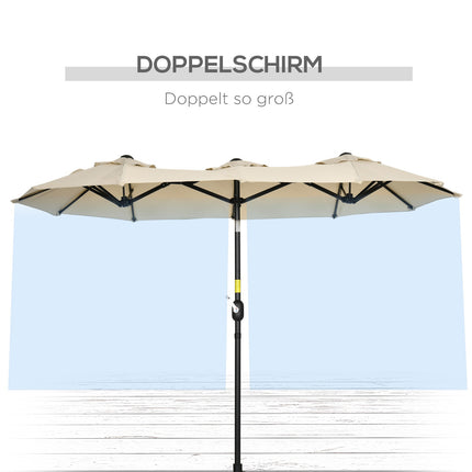 Garden Market Umbrella, 285x147cm, Tilt & Wind Roof