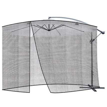 Garden umbrella mosquito net 3.5m - black