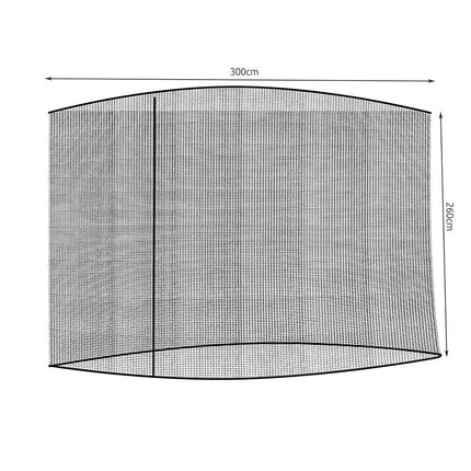 Garden umbrella mosquito net 3m - black