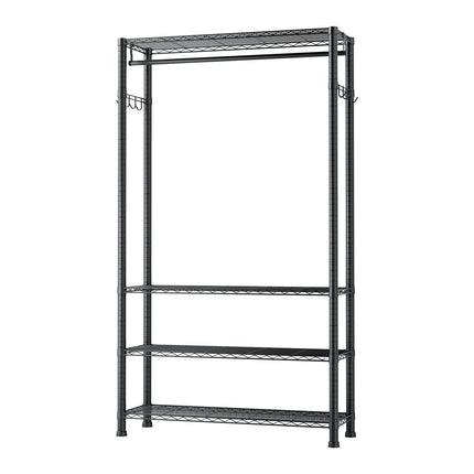 Garment Rack, 4-Tier Adjustable Carbon Steel, 500 lb