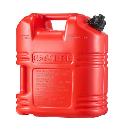 Gas Can, 19L 5-Gallon, Spout, Clear Scale, Red