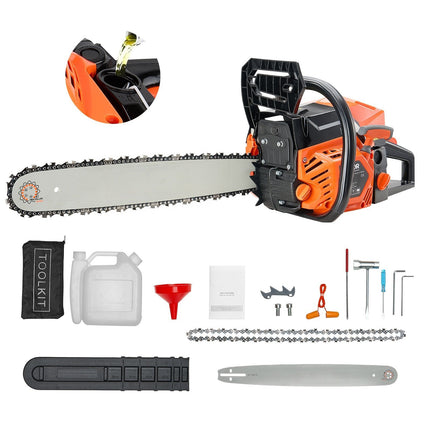 Gas Chainsaw 52cc, 18-Inch Bar, 2.4 HP Engine