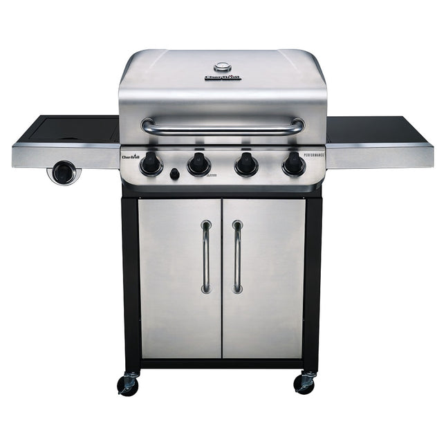 Gas Grill, 4+1 Burners, Side Burner, Cast Iron Grates