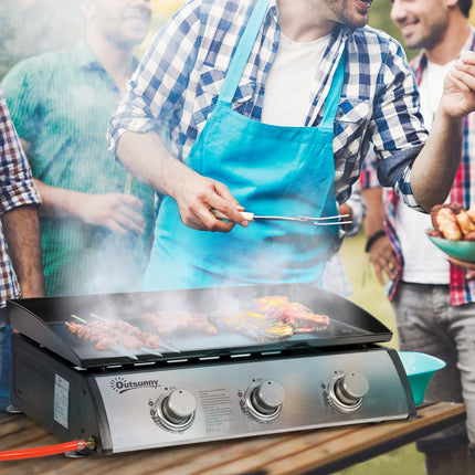 Gas grill with 3 stainless burners, pressure reducer