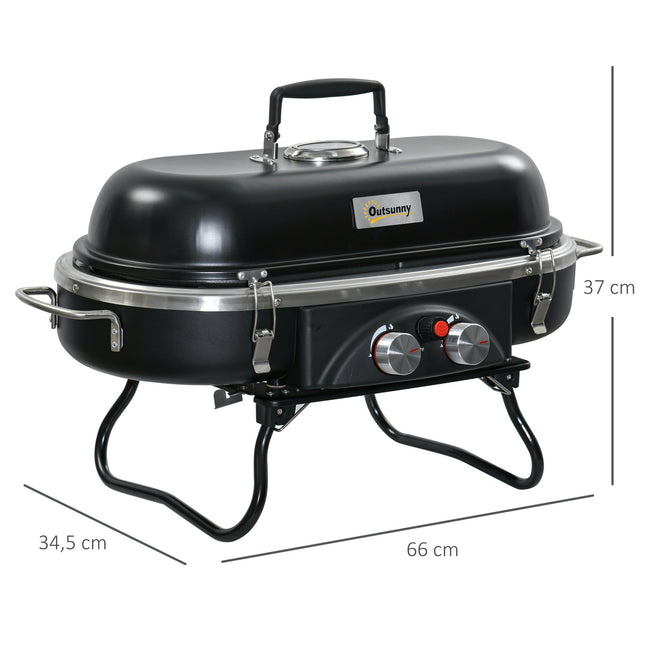 Gas grill 2.34 KW with thermometer and two burners