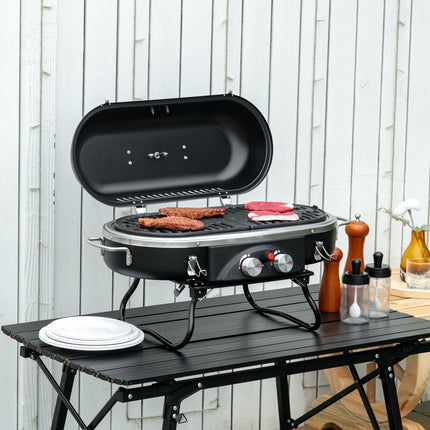 Gas grill 2.34 KW with thermometer and two burners