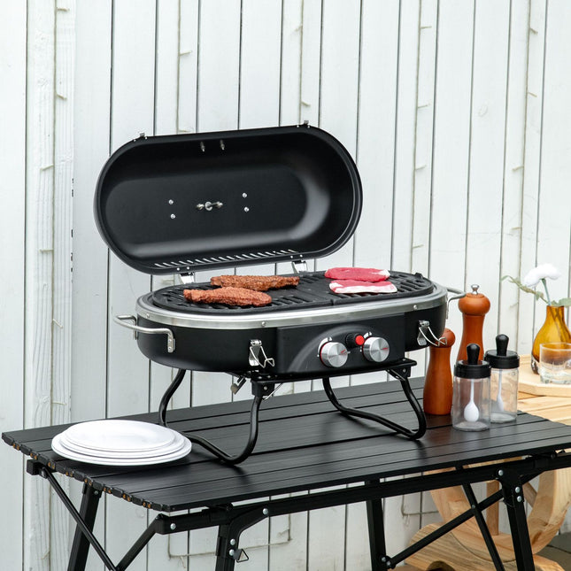 Gas grill 2.34 KW with thermometer and two burners