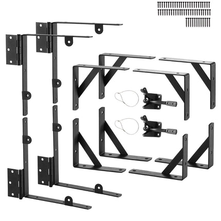 Gate Corner Brace Bracket Kit, 2 Sets, Anti-Sag, Iron