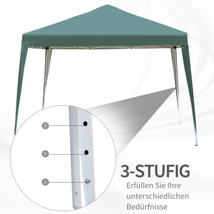 Pop-Up Gazebo 2.95x2.95M, UV-resistant collapsible steel frame