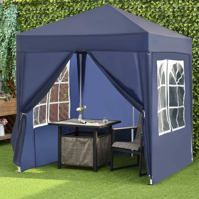 2x2M collapsible gazebo with 4 side walls and zipper