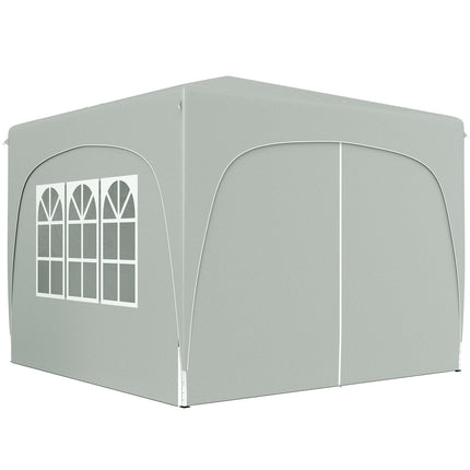3x3m water-resistant pop-up gazebo, UV 50+, light grey