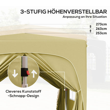Water-repellent Pop-Up Gazebo 3x3m with UV protection