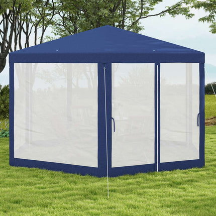 Hexagonal 4x3m gazebo, water-repellent, mosquito net