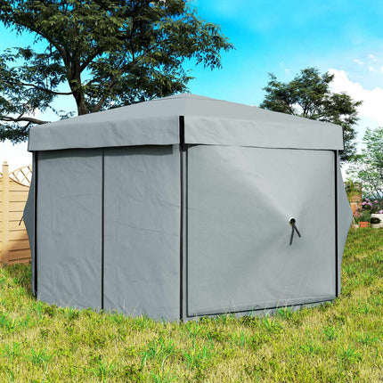 Hexagonal pop-up gazebo, 3.6x3m, UV30+ waterproof tent