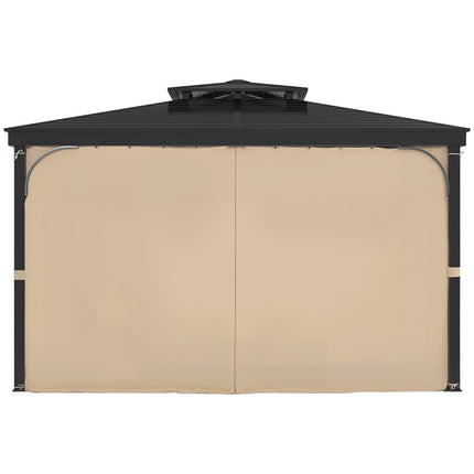 Gazebo Privacy Curtains 10x10, 4-Panel, Zippered, Khaki