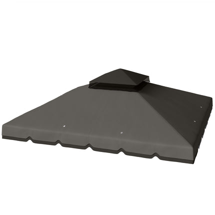 Gazebo Replacement Canopy, 3x3m, Dual-Tier, UPF 30+