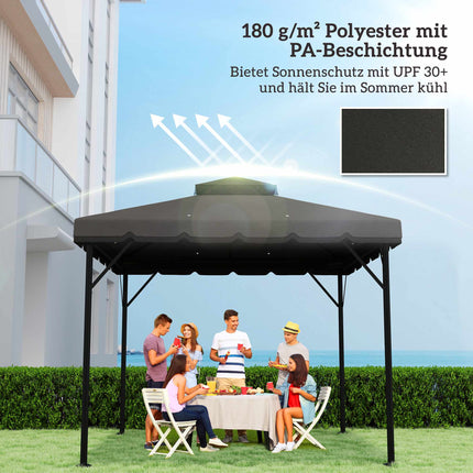 Gazebo Replacement Canopy, 3x3m, Dual-Tier, UPF 30+